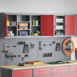 vidaXL Accesorios De Bricolaje-Juego de Armarios de Herramientas con estante 6 pcs