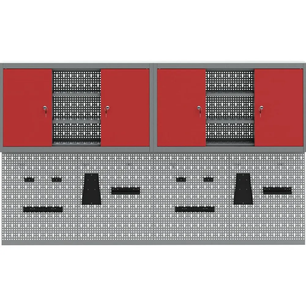 vidaXL Accesorios De Bricolaje-Juego de Armarios de Herramientas con estante 6 pcs