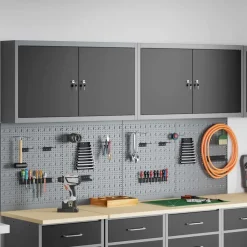 vidaXL Juego de Armarios de Herramientas con estante 6 pcs Negro Outlet