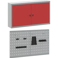 vidaXL Accesorios De Bricolaje-Juego de Armarios de Herramientas con estante 3 pcs