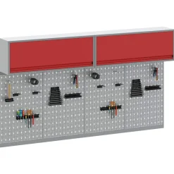 vidaXL Accesorios De Bricolaje-Juego de Armarios de Herramientas con estante 6 pcs