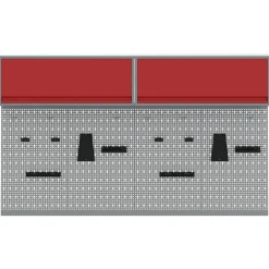 vidaXL Accesorios De Bricolaje-Juego de Armarios de Herramientas con estante 6 pcs