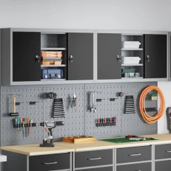 vidaXL Accesorios De Bricolaje-Juego de Armarios de Herramientas con estante 6 pcs