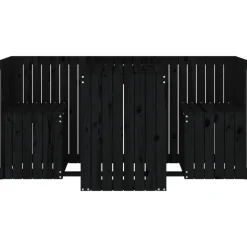 vidaXL Juego de balcón 2 plazas madera maciza de Pino negro Sale