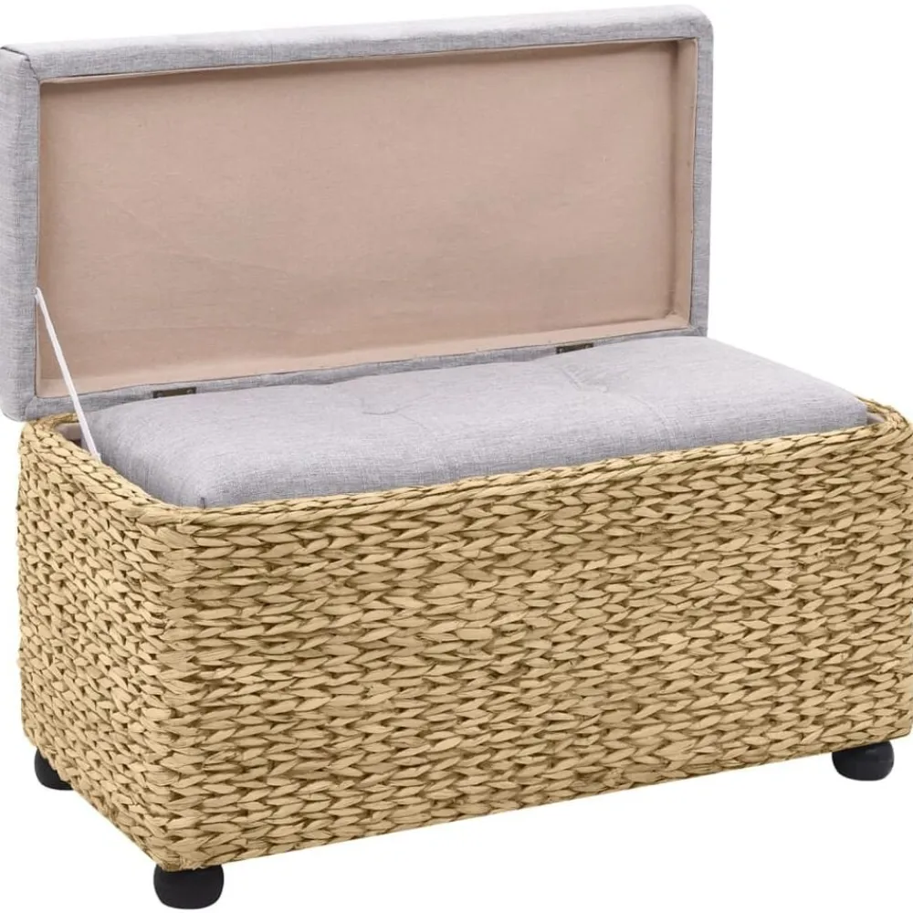 vidaXL Juego de bancos 2 piezas hierba marina gris Marrón y gris Clearance