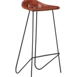vidaXL Conjuntos De Muebles-Juego de bar 7 piezas madera maciza y cuero auténtico