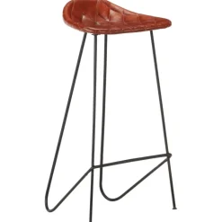 vidaXL Conjuntos De Muebles-Juego de bar 7 piezas madera maciza y cuero auténtico