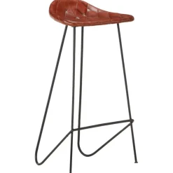 vidaXL Conjuntos De Muebles-Juego de bar 7 piezas madera maciza y cuero auténtico