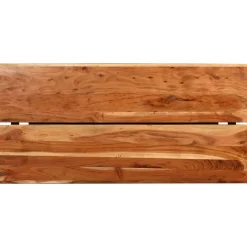 vidaXL Conjuntos De Muebles-Juego de bar 7 piezas madera maciza y cuero auténtico