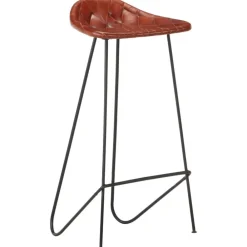 vidaXL Conjuntos De Muebles-Juego de bar 7 piezas madera maciza y cuero auténtico