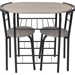 vidaXL Juego de barra de desayuno MDF Negro Clearance