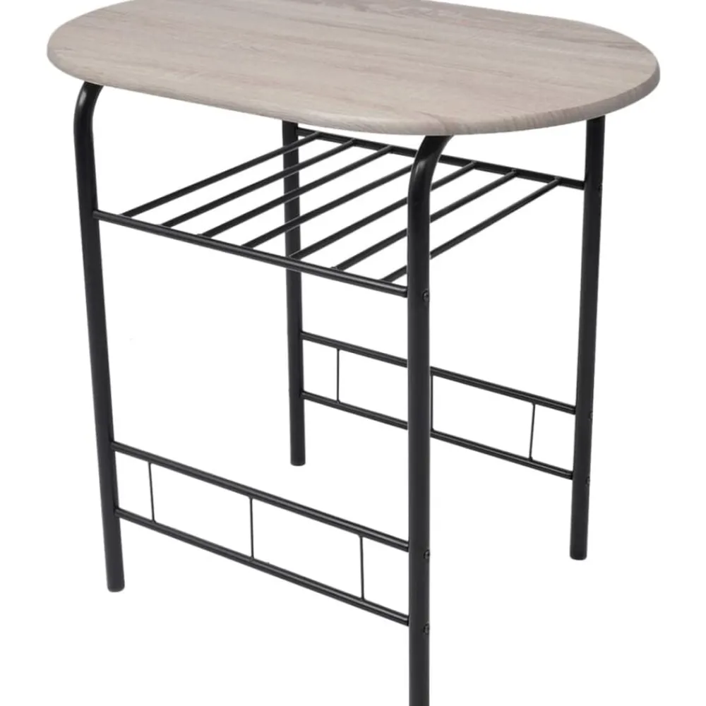 vidaXL Juego de barra de desayuno MDF Negro Clearance