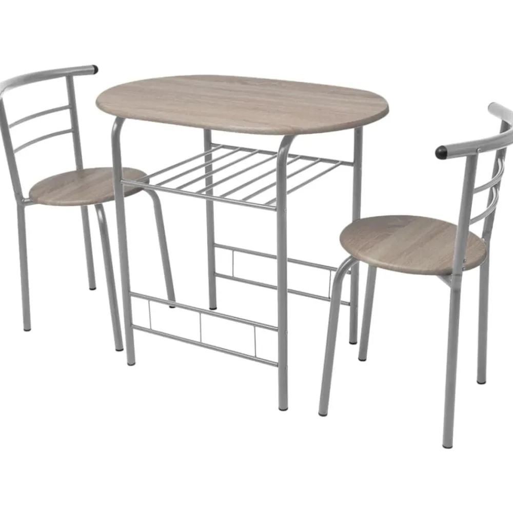 vidaXL Conjuntos De Muebles-Juego de barra de desayuno MDF