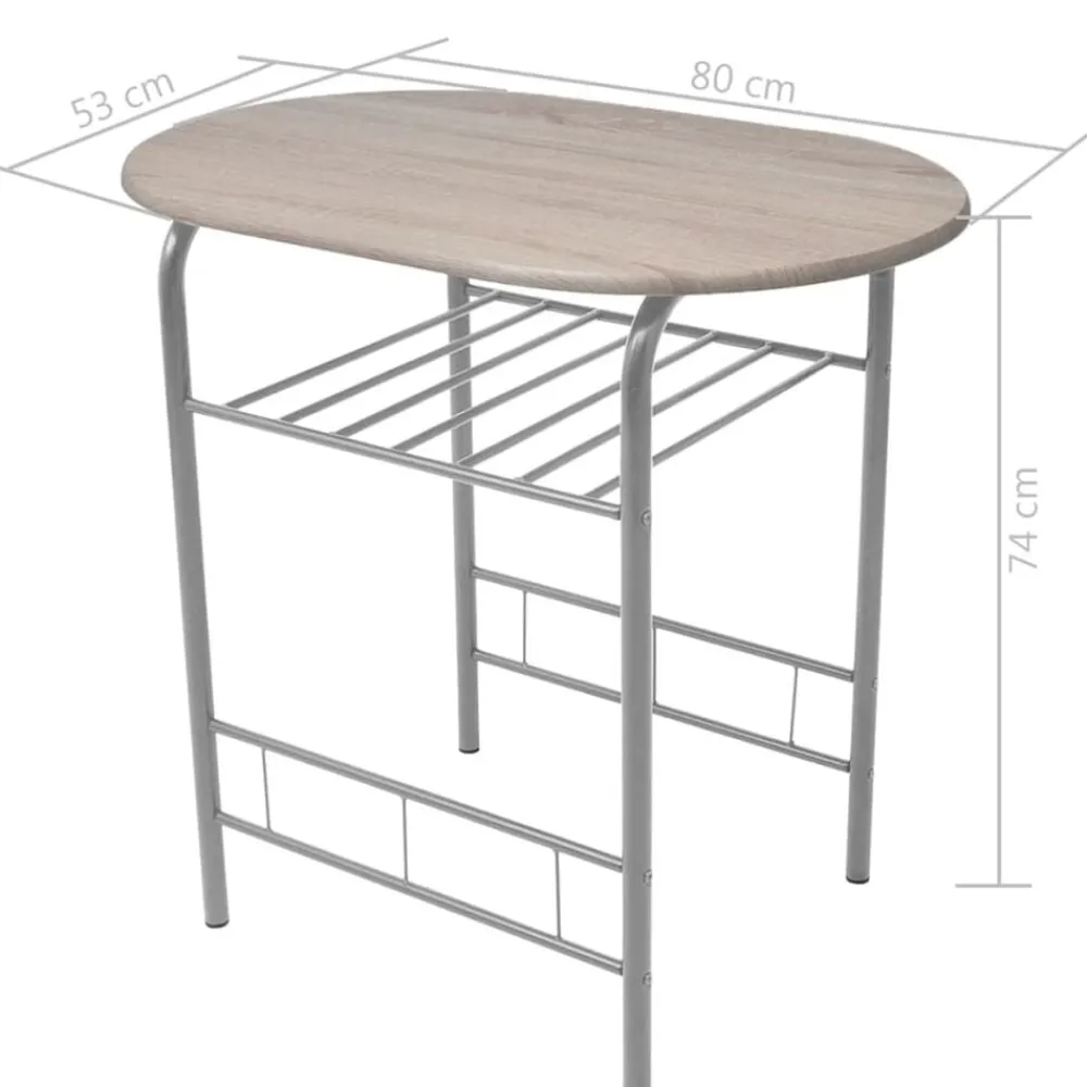 vidaXL Conjuntos De Muebles-Juego de barra de desayuno MDF