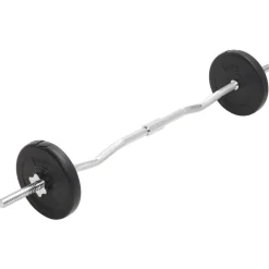vidaXL Fitness Y Musculación-Juego de barras y pesas 30 kg