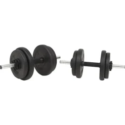 vidaXL Fitness Y Musculación-Juego de barras y pesas 30 kg
