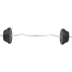 vidaXL Fitness Y Musculación-Juego de barras y pesas 30 kg