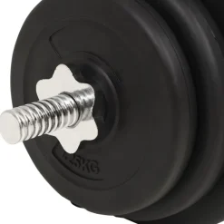 vidaXL Fitness Y Musculación-Juego de barras y pesas 30 kg