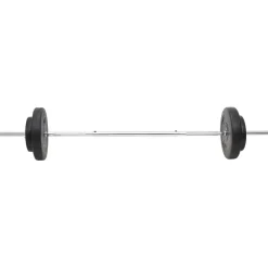 vidaXL Fitness Y Musculación-Juego de barras y mancuernas con discos 60 kg