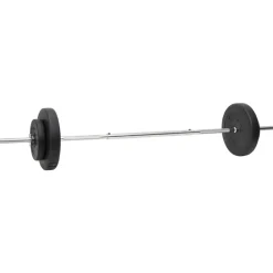 vidaXL Fitness Y Musculación-Juego de barras y mancuernas con discos 60 kg