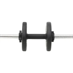 vidaXL Fitness Y Musculación-Juego de barras y mancuernas con discos 60 kg