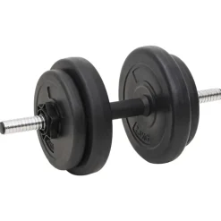 vidaXL Juego de barras y mancuernas con discos 90 kg Discount