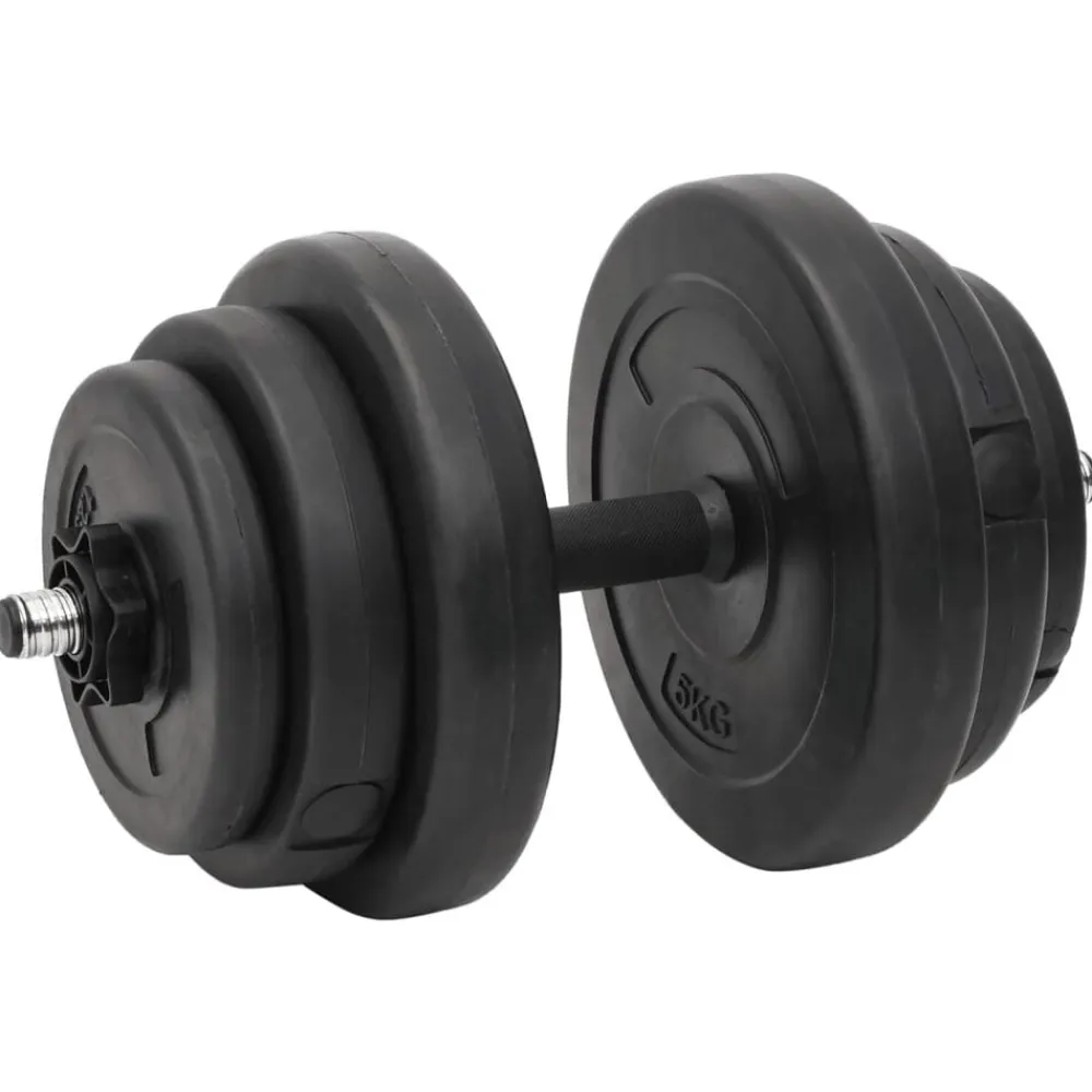 vidaXL Juego de barras y mancuernas con discos 120 kg Best