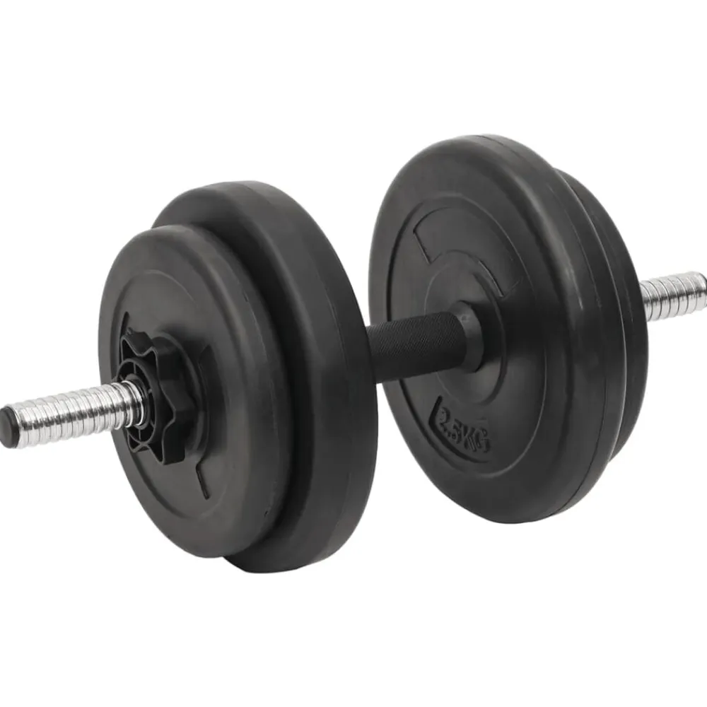 vidaXL Juego de barras y mancuernas con discos 120 kg Best