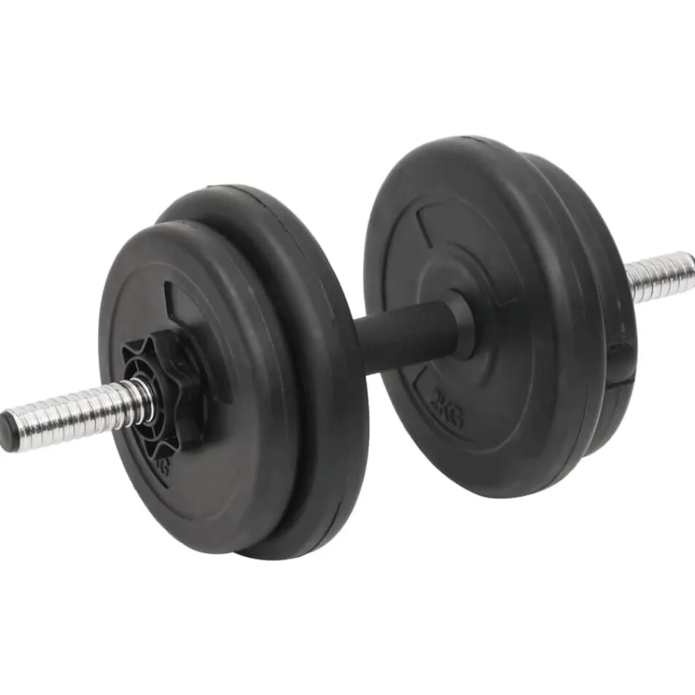 vidaXL Juego de barras y mancuernas con discos 60 kg Outlet