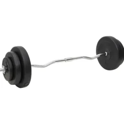 vidaXL Juego de barras y mancuernas con discos 60 kg New