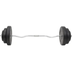 vidaXL Juego de barras y mancuernas con discos 60 kg New