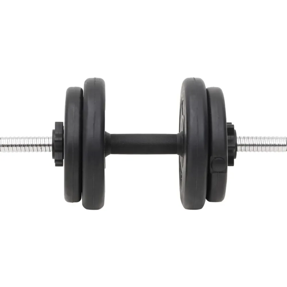 vidaXL Juego de barras y mancuernas con discos 60 kg New