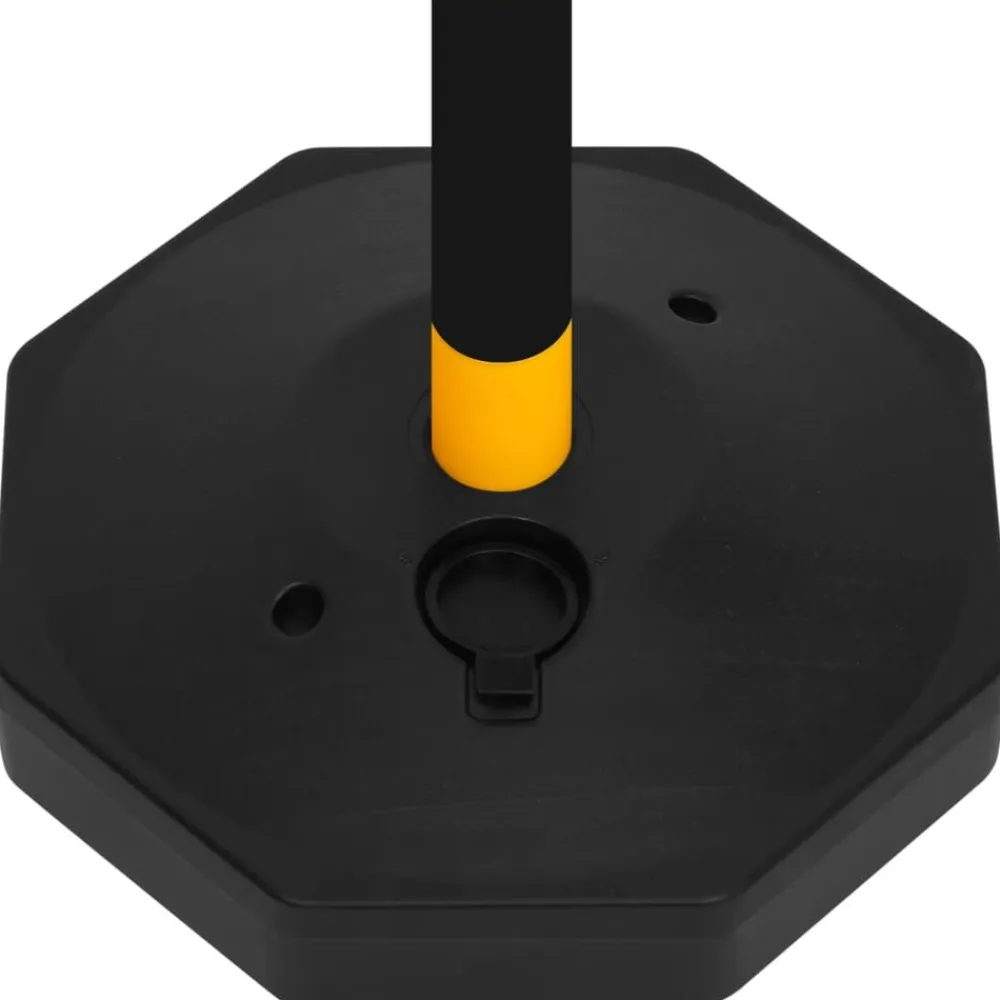 vidaXL Juego de barrera con postes y cadena plástico 10 m Amarillo Outlet