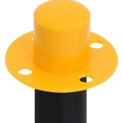 vidaXL Juego de barrera con postes y cadena plástico 10 m Amarillo Outlet