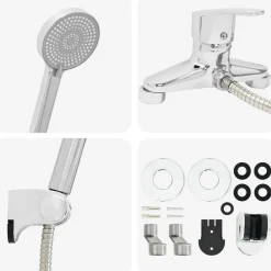 vidaXL Juego de Cabezal de Ducha G 1 / 2 pulgadas Cromado New