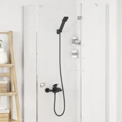 vidaXL Juego de Cabezal de Ducha G 1 / 2 pulgadas Negro Clearance