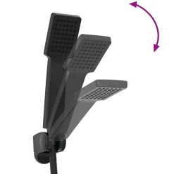 vidaXL Juego de Cabezal de Ducha G 1 / 2 pulgadas Negro Clearance