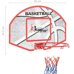 vidaXL Equipamiento Para Atletismo-Juego de canasta de baloncesto de pared 5 piezas 66x44,5 cm