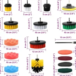 vidaXL Piezas Y Accesorios Para Vehículos-Juego de Cepillos para Autos Multicolor ratán sintético
