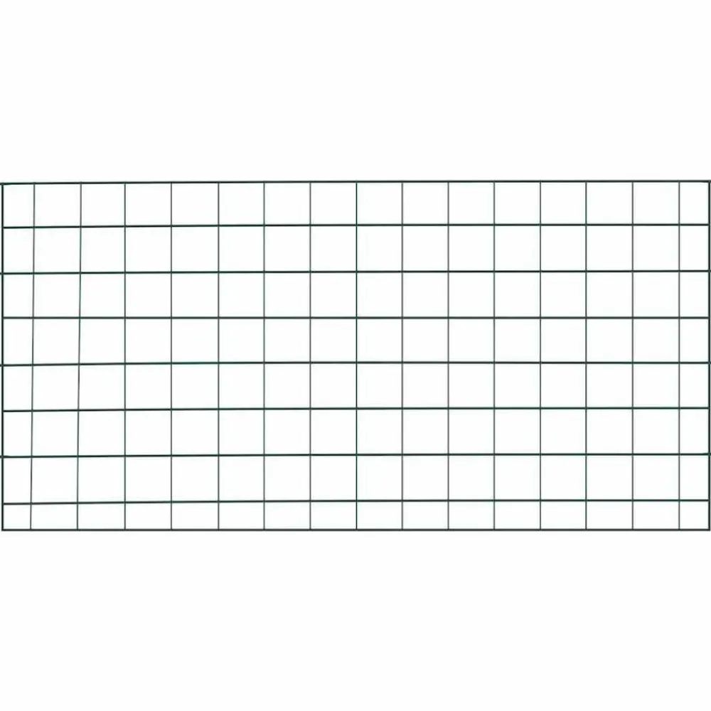 vidaXL Vallas De Jardín-Juego de Cercas para Estanque 5 pcs Verde 100 x 50 cm Acero