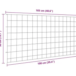 vidaXL Vallas De Jardín-Juego de Cercas para Estanque 5 pcs Verde 100 x 50 cm Acero