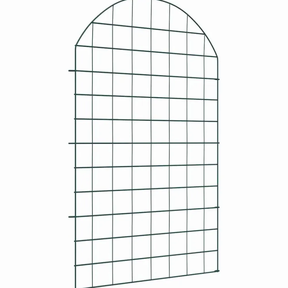 vidaXL Vallas De Jardín-Juego de Cercas para Estanque 8 pcs Verde 50 x 80 cm Acero