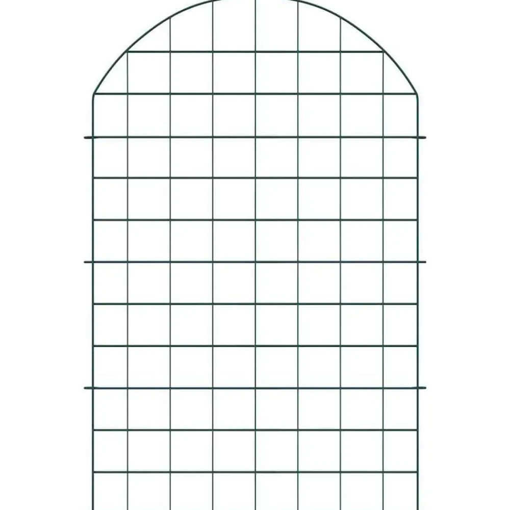 vidaXL Vallas De Jardín-Juego de Cercas para Estanque 8 pcs Verde 50 x 80 cm Acero
