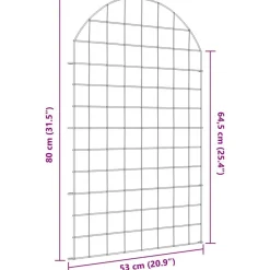 vidaXL Vallas De Jardín-Juego de Cercas para Estanque 8 pcs Verde 50 x 80 cm Acero