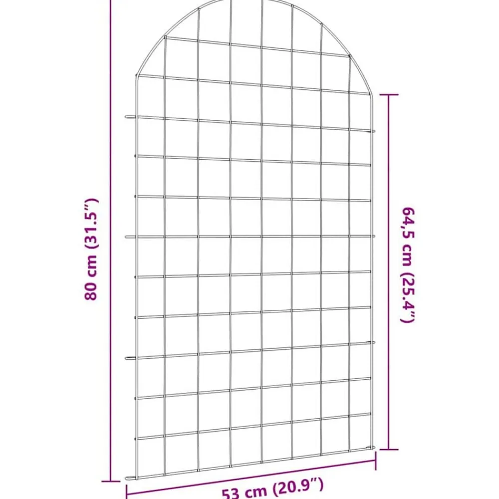 vidaXL Vallas De Jardín-Juego de Cercas para Estanque 8 pcs Verde 50 x 80 cm Acero