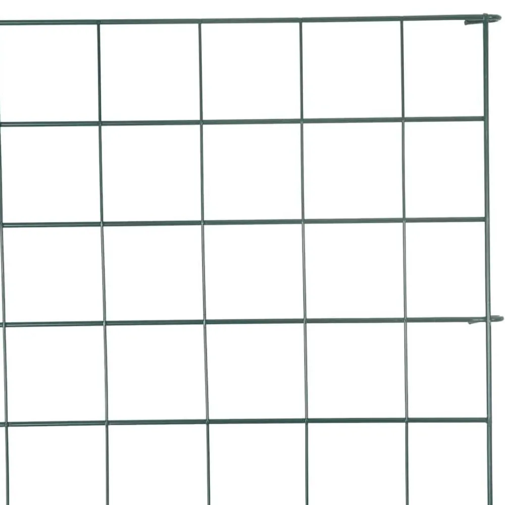 vidaXL Juego de Cercas para Estanque 8 pcs Verde 50 x 80 cm Acero Discount