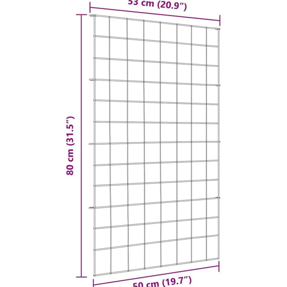 vidaXL Juego de Cercas para Estanque 8 pcs Verde 50 x 80 cm Acero Discount