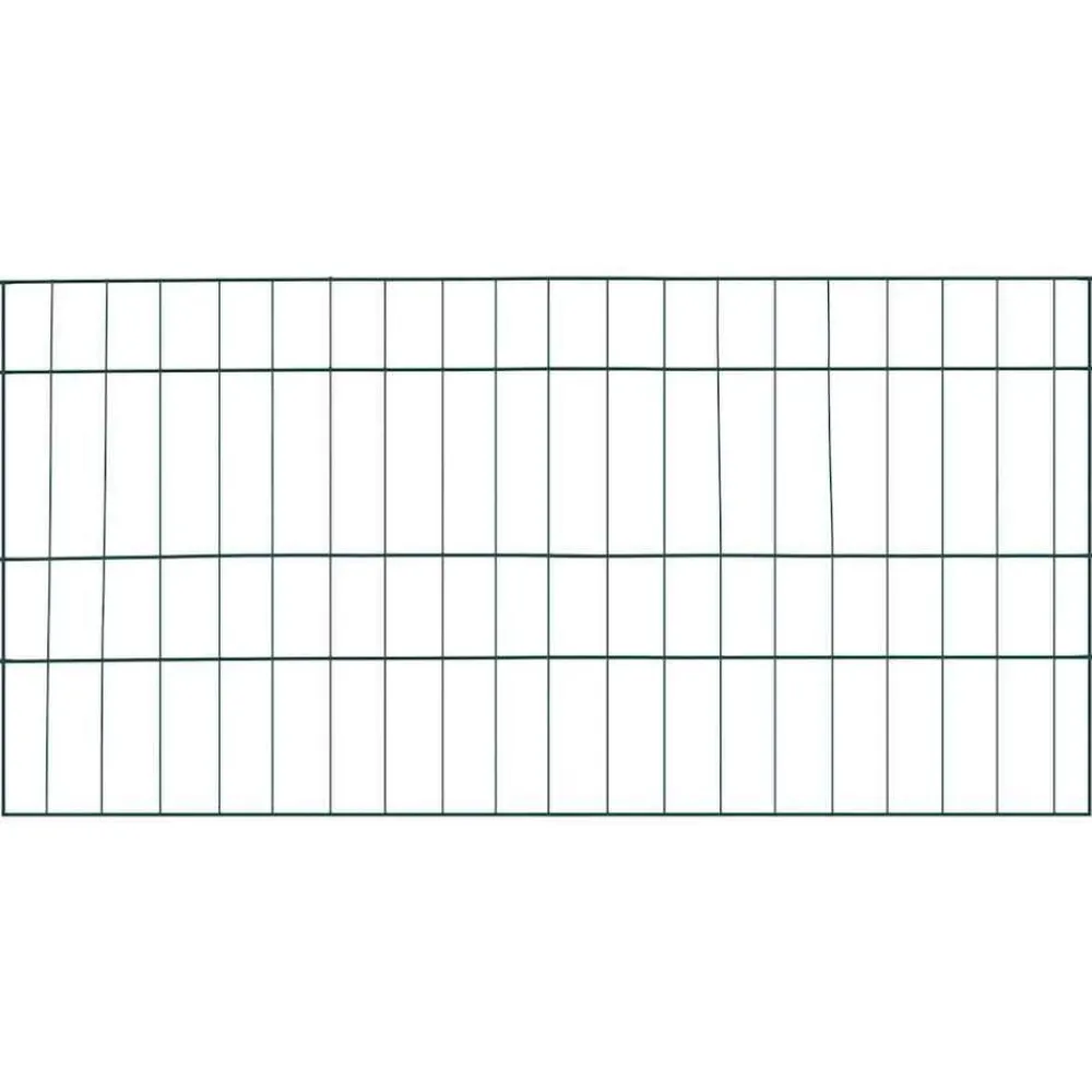 vidaXL Vallas De Jardín-Juego de Cercas para Estanque 5 pcs Verde 100 x 50 cm Acero