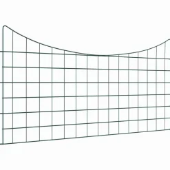 vidaXL Vallas De Jardín-Juego de Cercas para Estanque 5 pcs Verde 100 x 50 cm Acero
