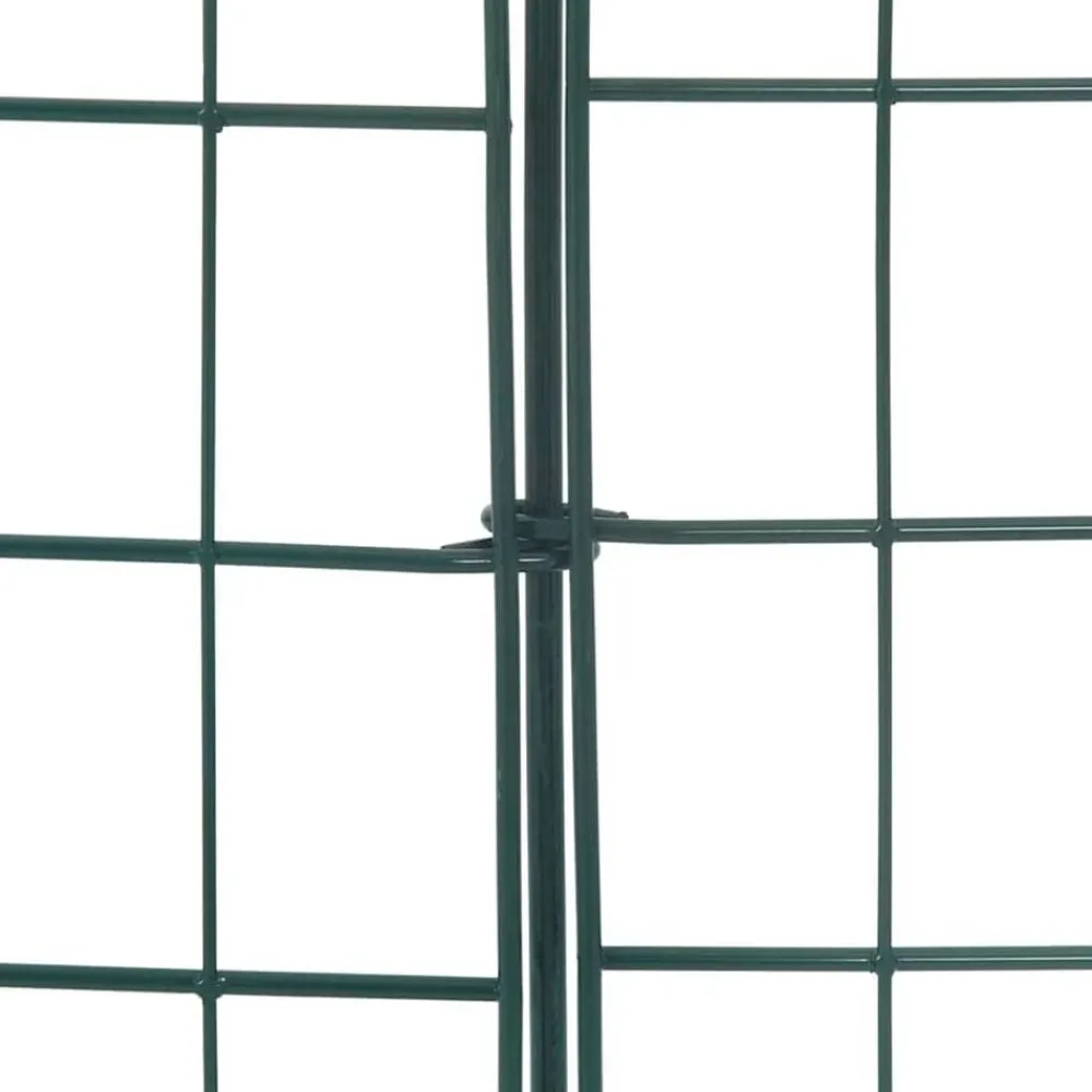 vidaXL Juego de Cercas para Estanque 8 pcs Verde 50 x 80 cm Acero Outlet